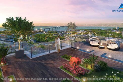 Sân vườn trên tầng thượng Eco Smart City Cổ Linh