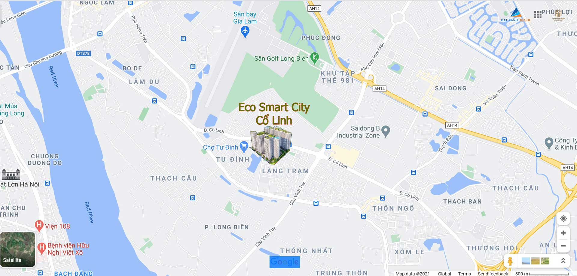 Vị trí dự án Eco Smart City Cổ Linh
