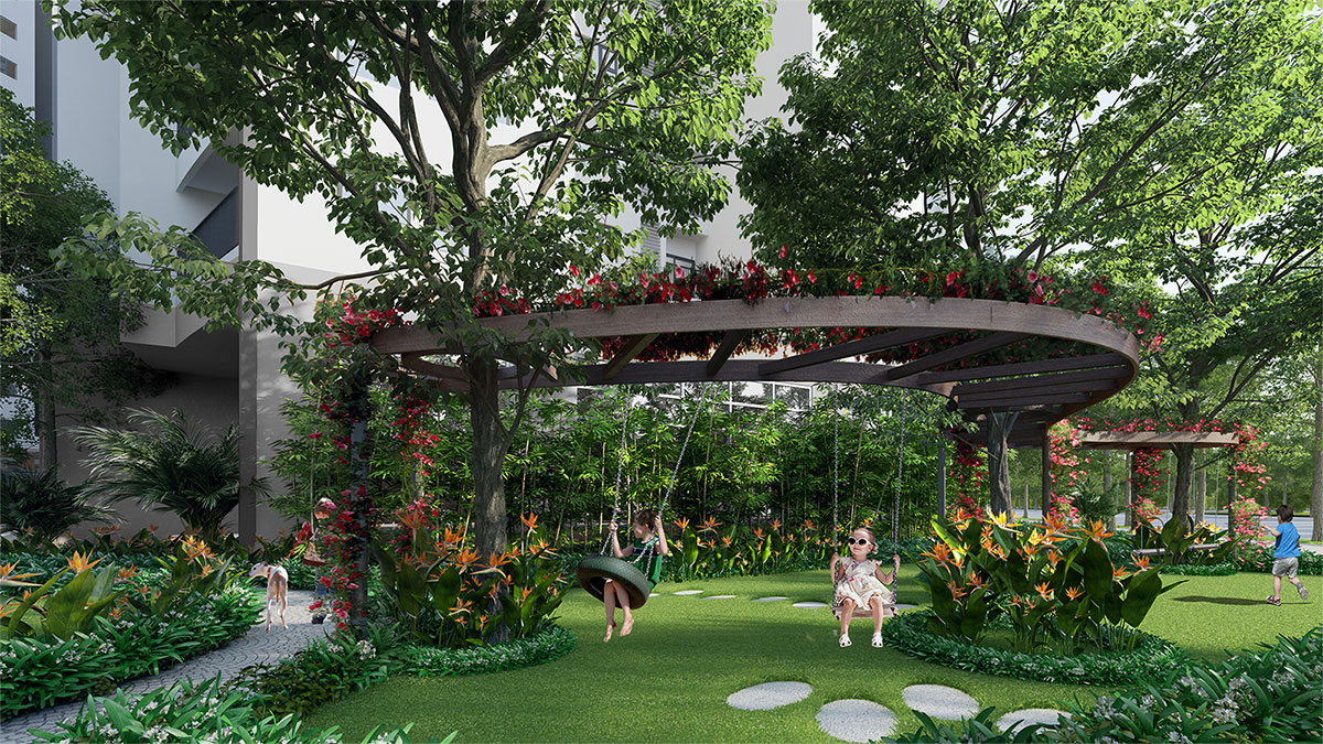 Công viên nội khu dự án  căn hộ le grand jardin - phân khu Prime Jardin như Resort 5 sao